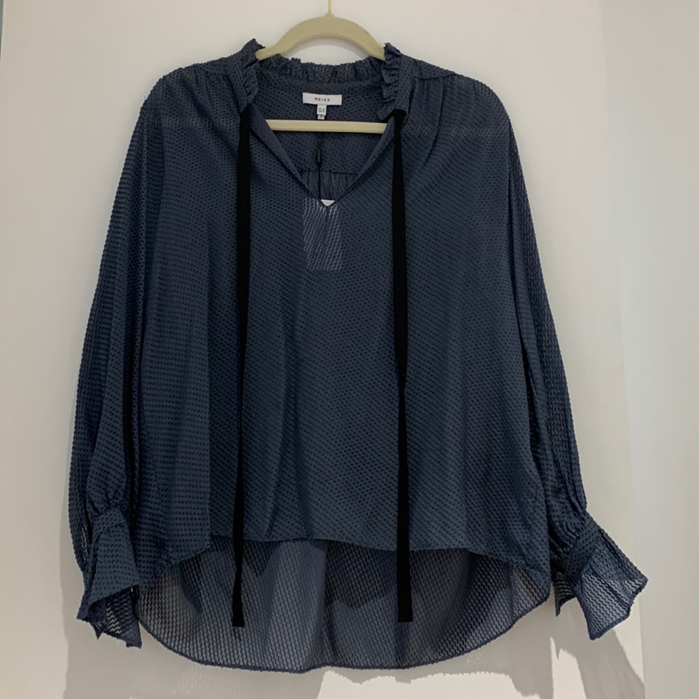 Reiss blue blouse size 0 US